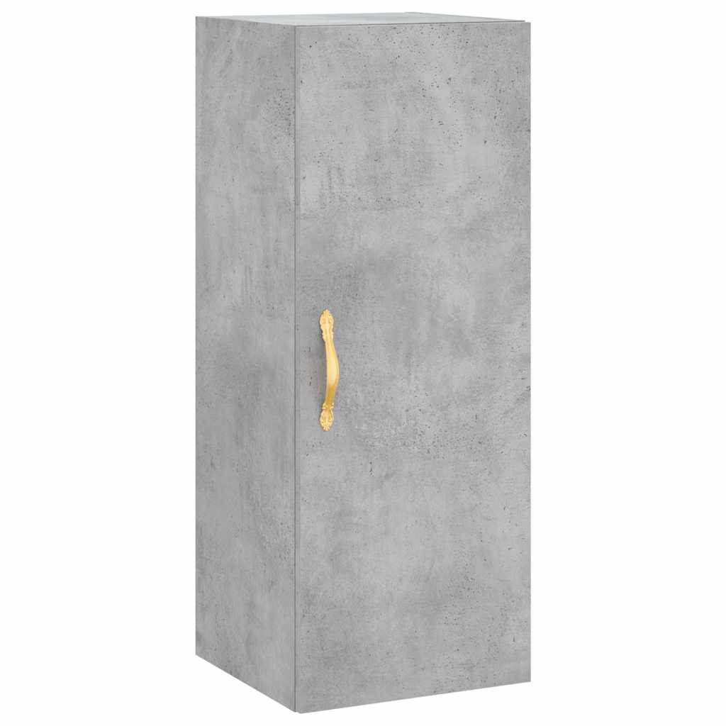Visoka komoda siva betona 34,5x34x180 cm od konstruiranog drva