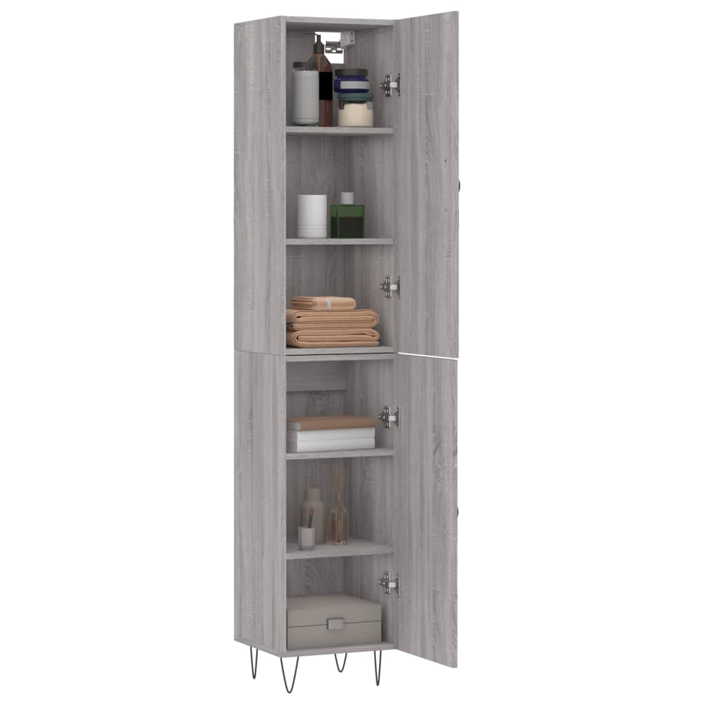 Visoka komoda siva sonome 34,5x34x180 cm od konstruiranog drva