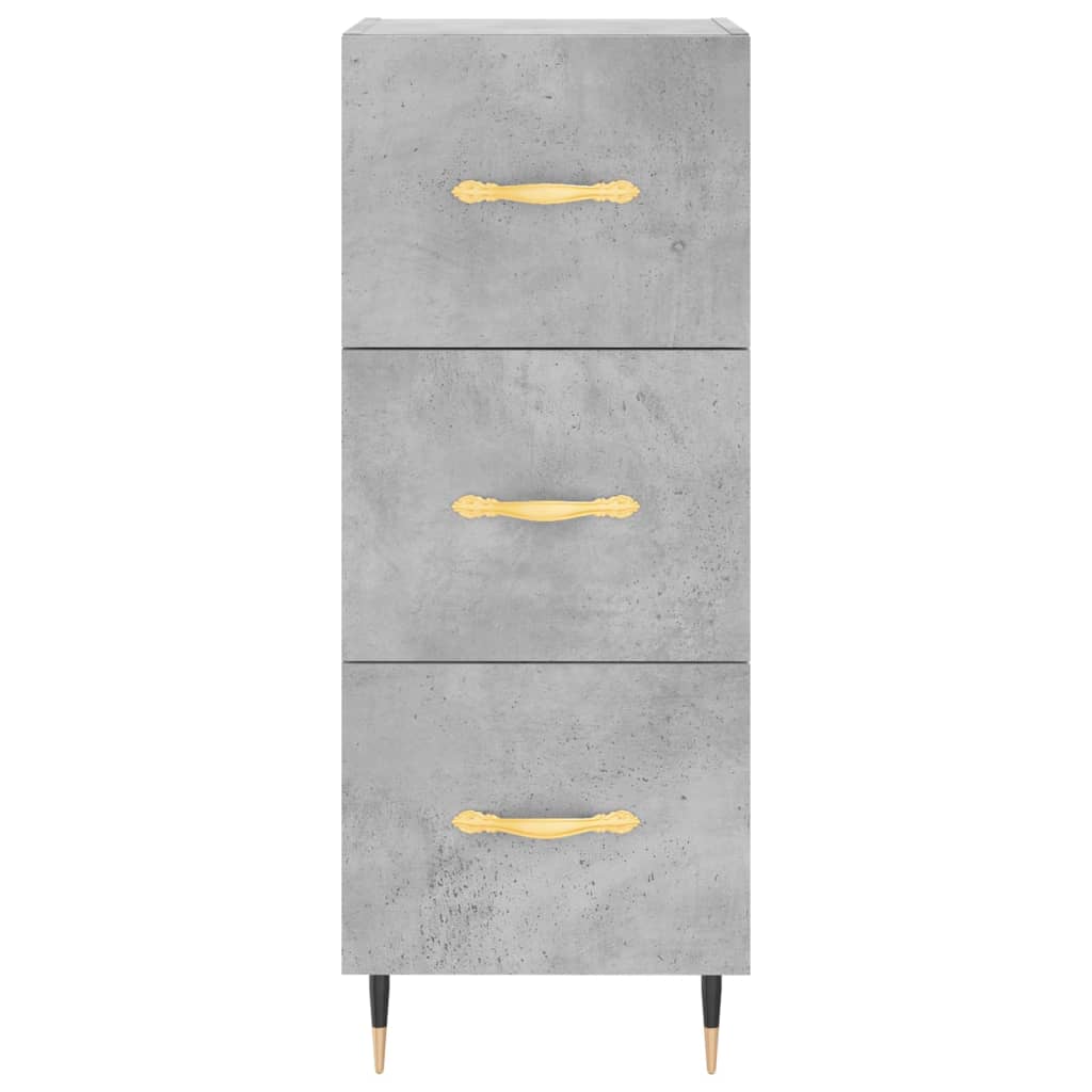 Visoka komoda siva betona 34,5x34x180 cm od konstruiranog drva