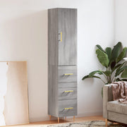 Visoka komoda siva sonome 34,5x34x180 cm od konstruiranog drva