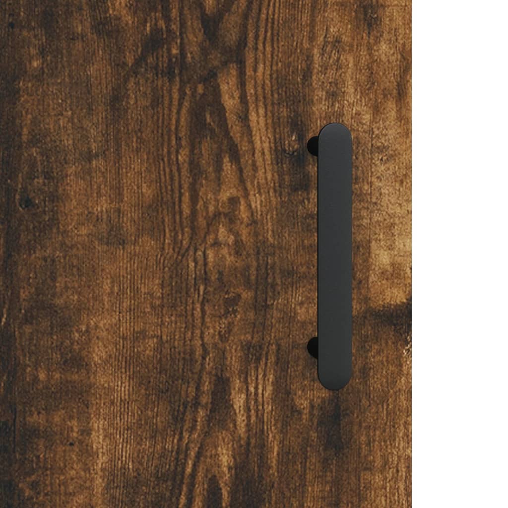 Visoka komoda dimljeni hrast 34,5x34x180cm konstruiranog drva