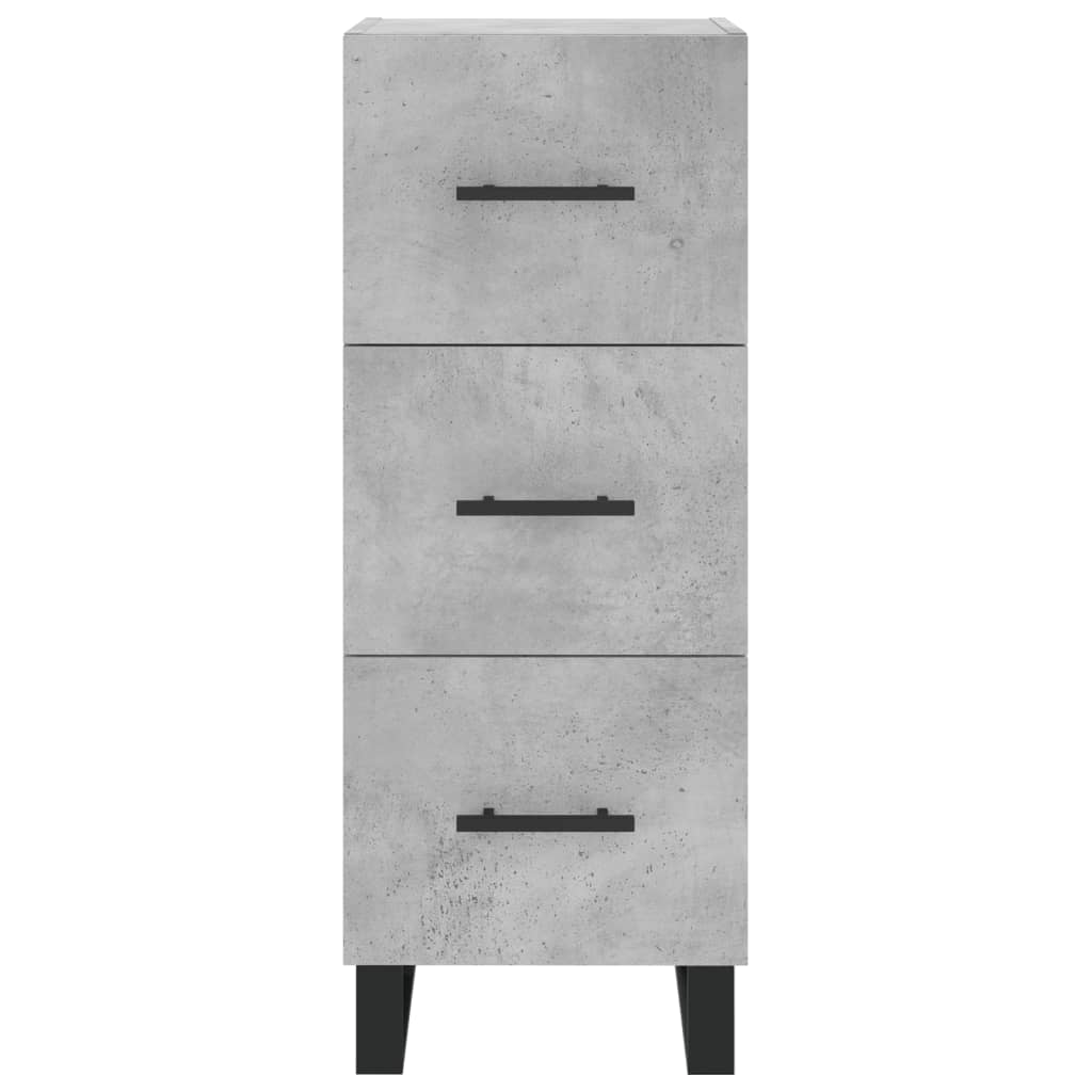 Visoka komoda siva betona 34,5x34x180 cm od konstruiranog drva