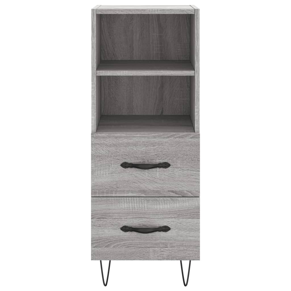 Visoka komoda siva sonome 34,5x34x180 cm od konstruiranog drva