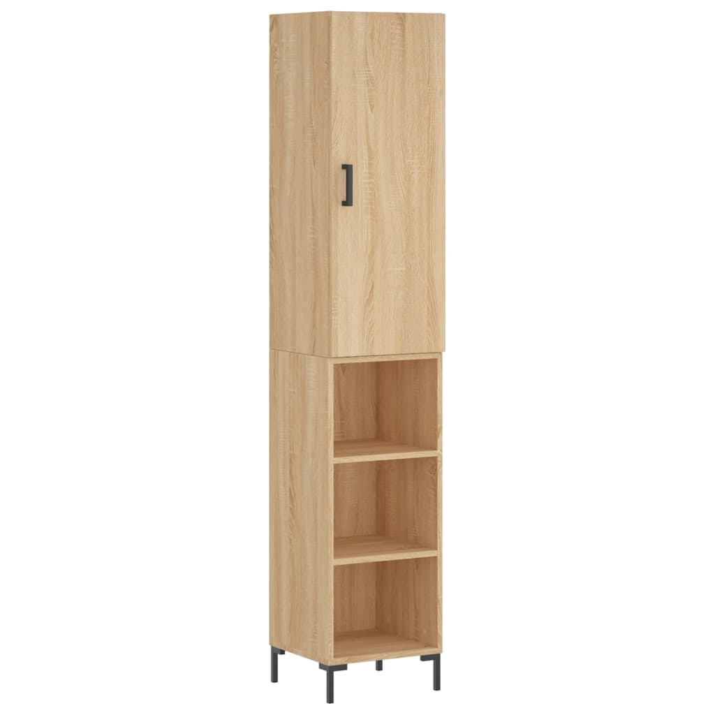 Visoka komoda hrasta sonome 34,5x34x180cm od konstruiranog drva