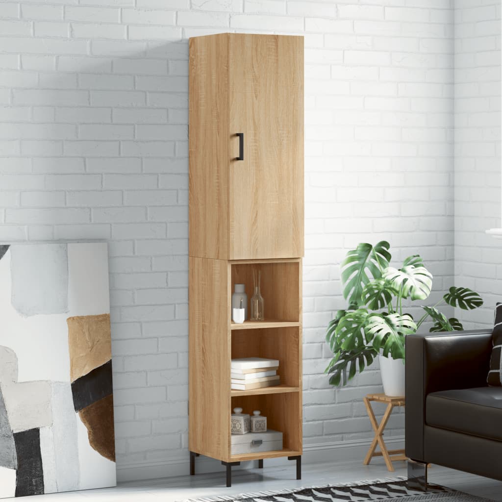 Visoka komoda hrasta sonome 34,5x34x180cm od konstruiranog drva