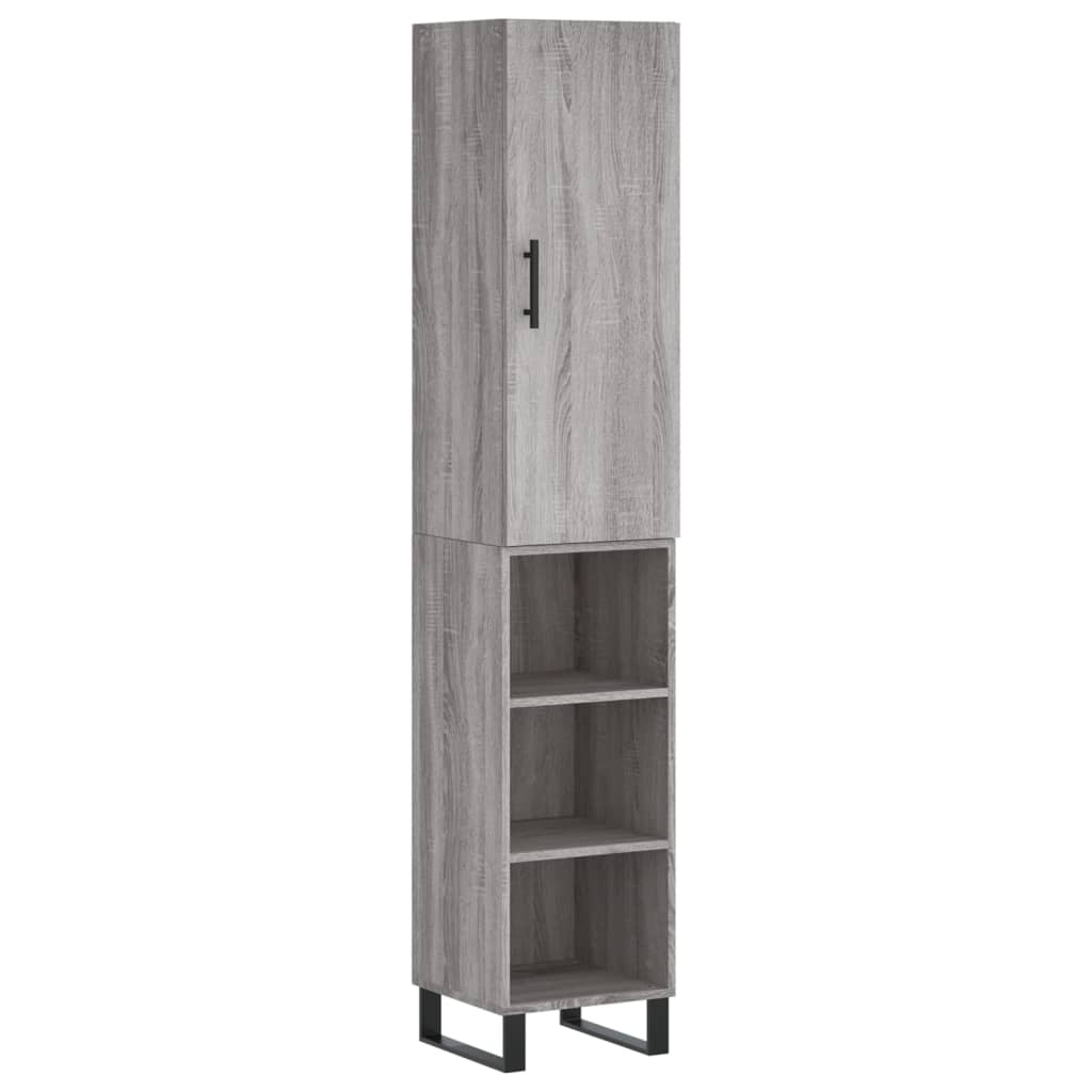 Visoka komoda siva sonome 34,5x34x180 cm od konstruiranog drva