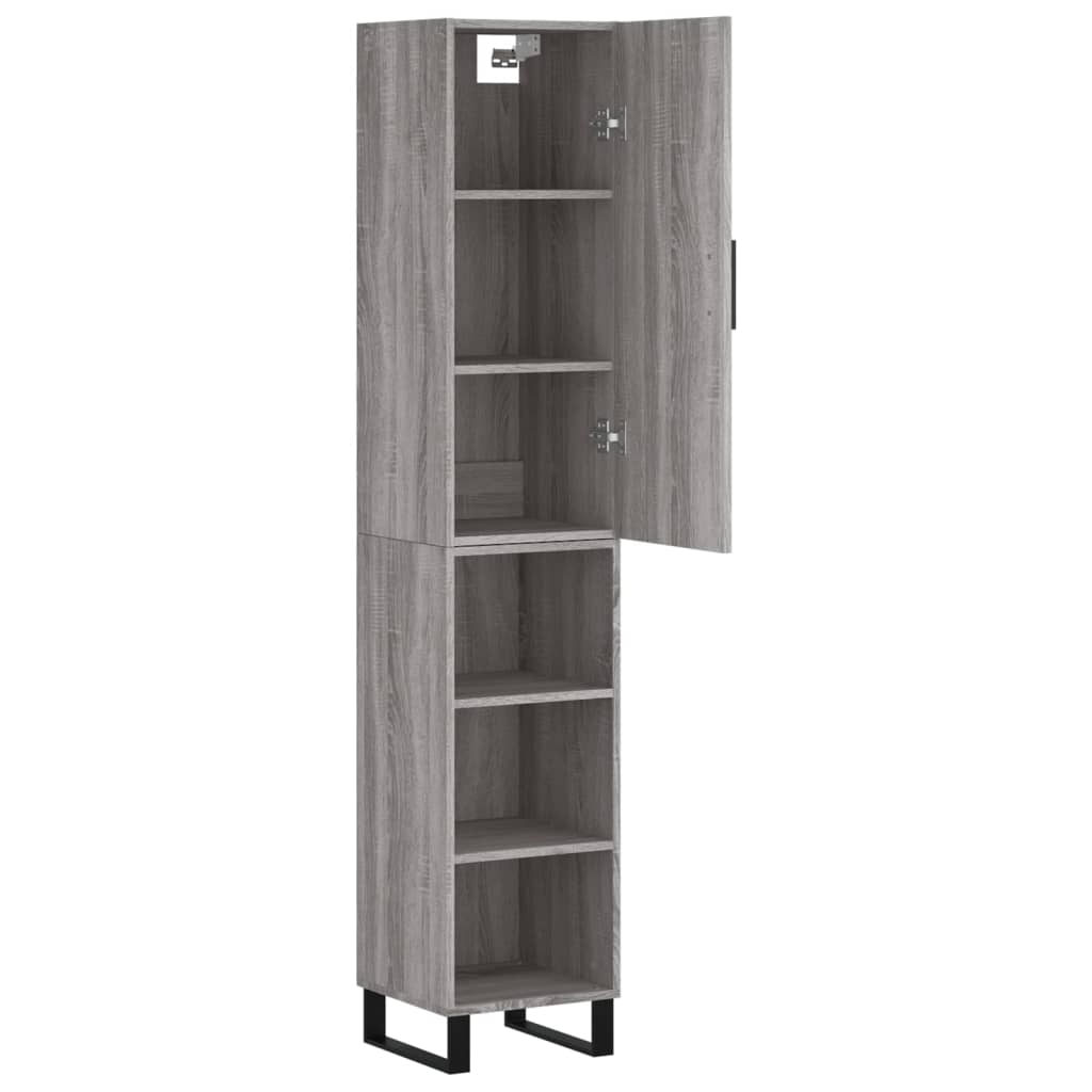Visoka komoda siva sonome 34,5x34x180 cm od konstruiranog drva