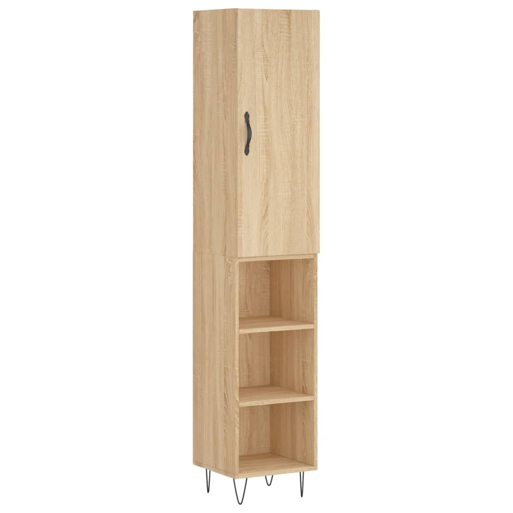 Visoka komoda hrasta sonome 34,5x34x180cm od konstruiranog drva