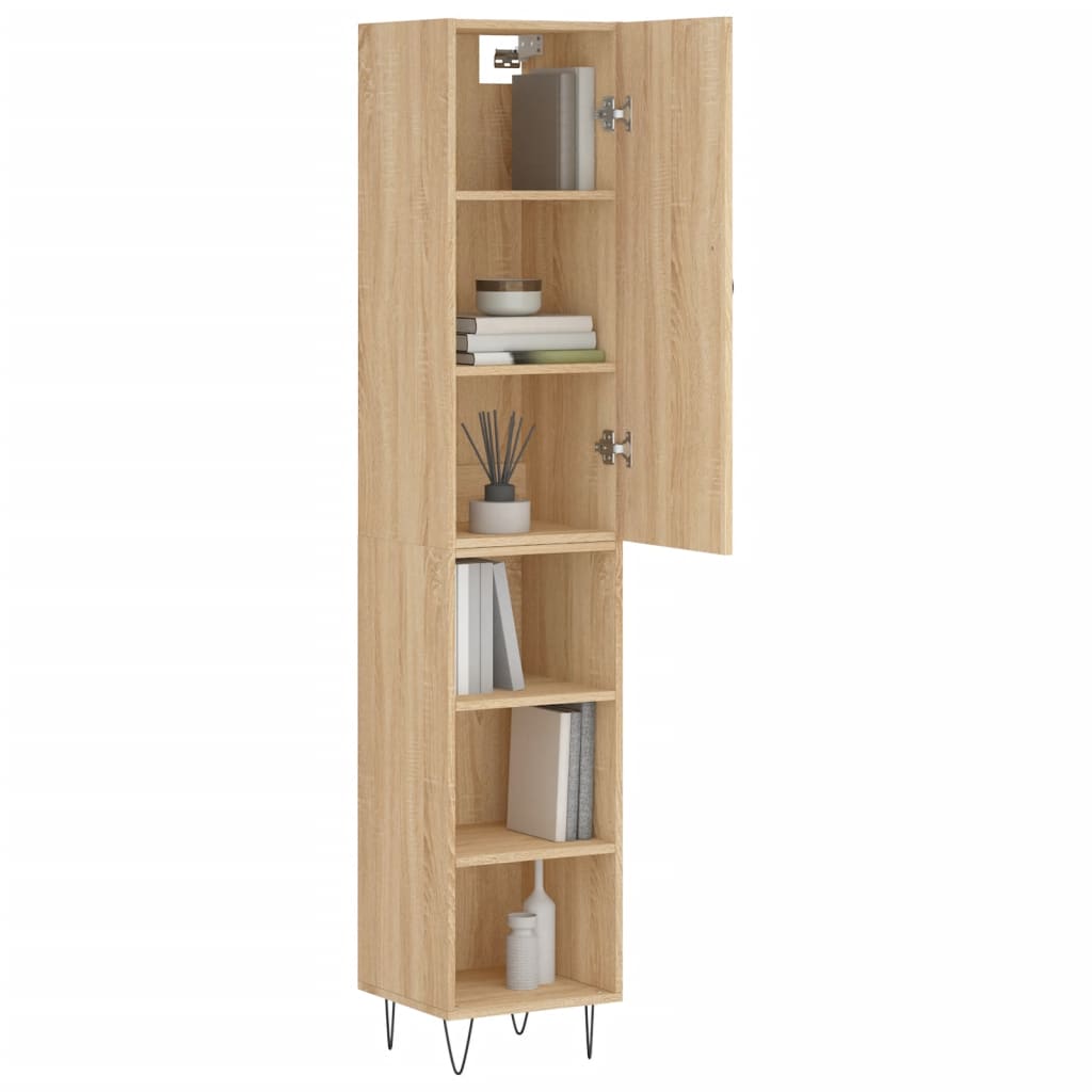 Visoka komoda hrasta sonome 34,5x34x180cm od konstruiranog drva