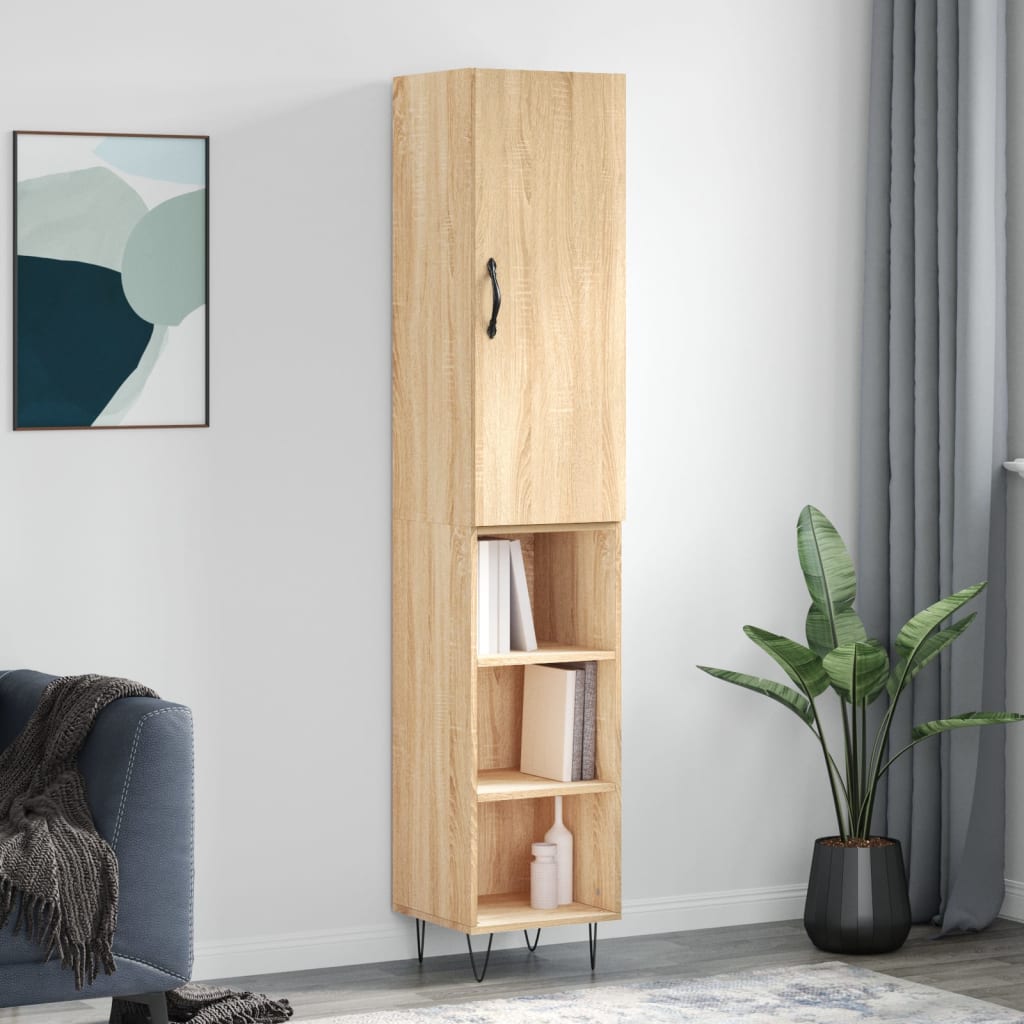 Visoka komoda hrasta sonome 34,5x34x180cm od konstruiranog drva