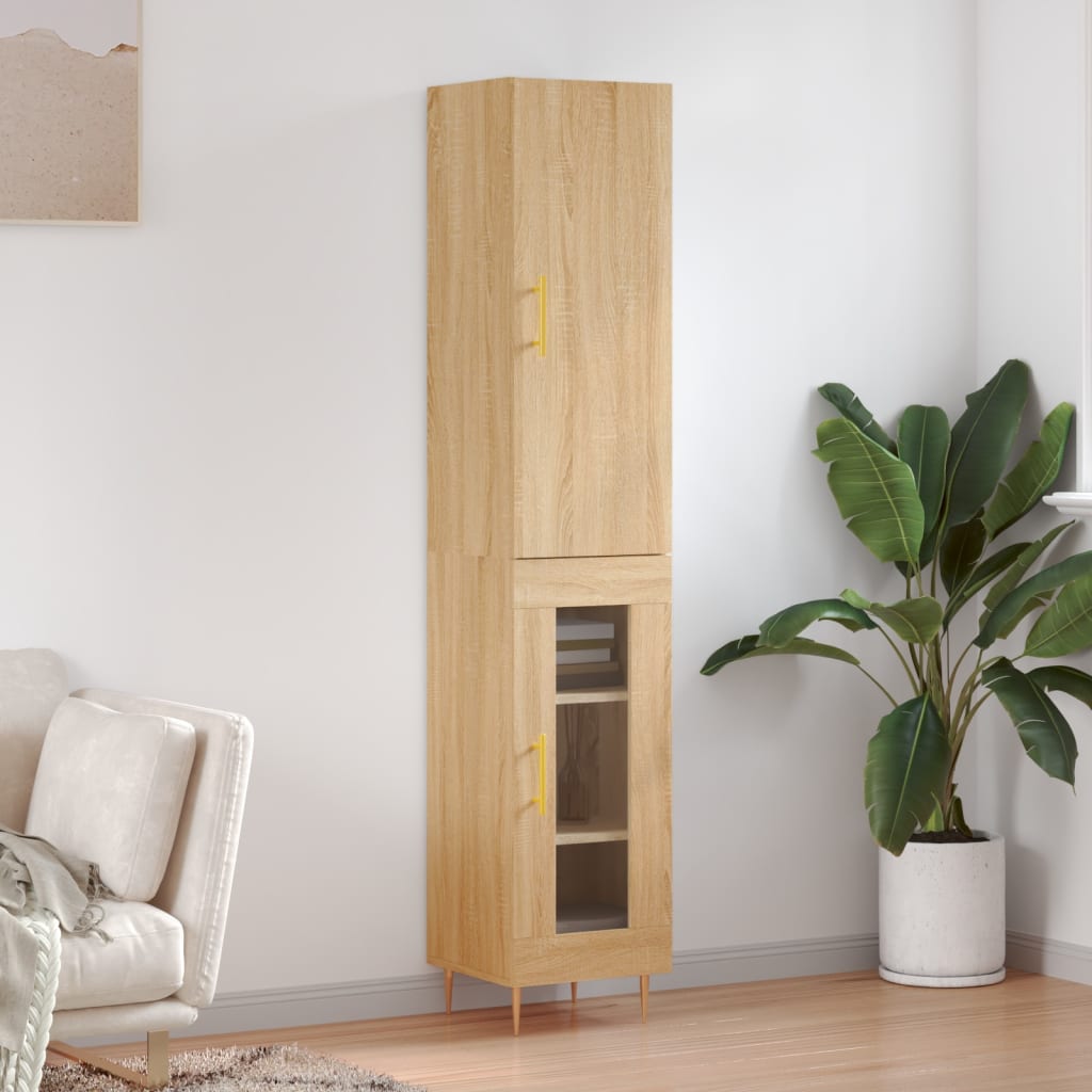 Visoka komoda hrasta sonome 34,5x34x180cm od konstruiranog drva