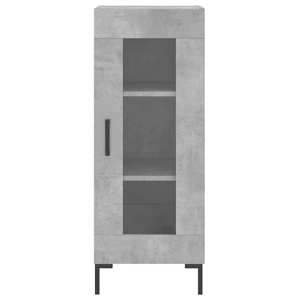 Visoka komoda siva betona 34,5x34x180 cm od konstruiranog drva