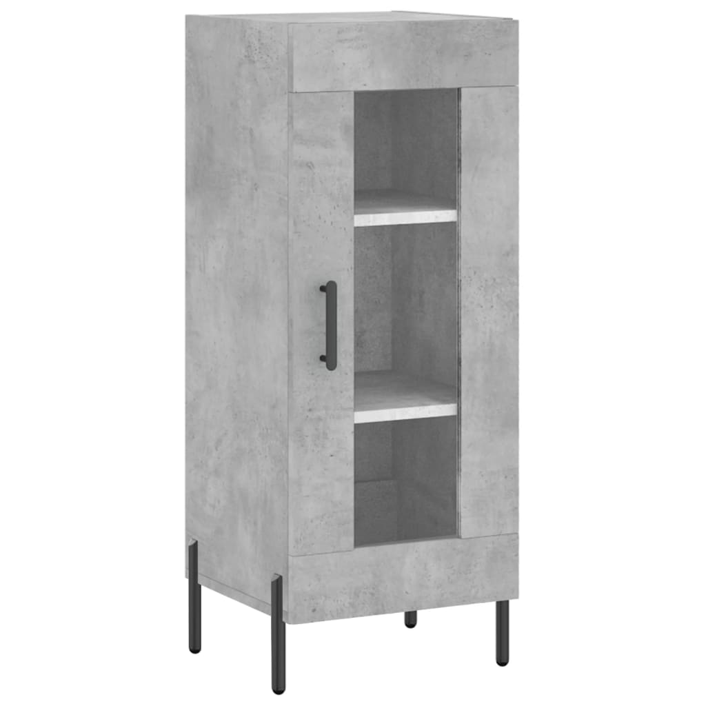 Visoka komoda siva betona 34,5x34x180 cm od konstruiranog drva