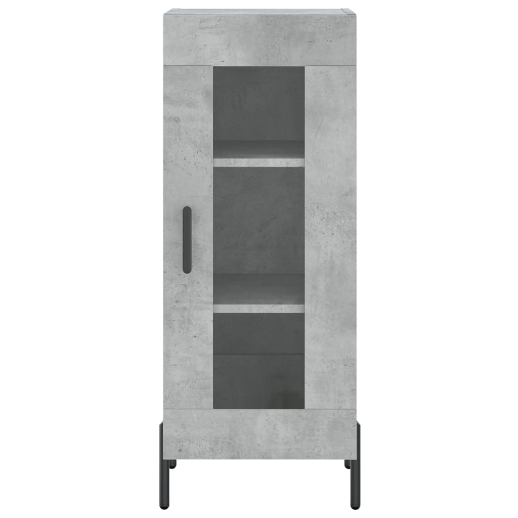 Visoka komoda siva betona 34,5x34x180 cm od konstruiranog drva