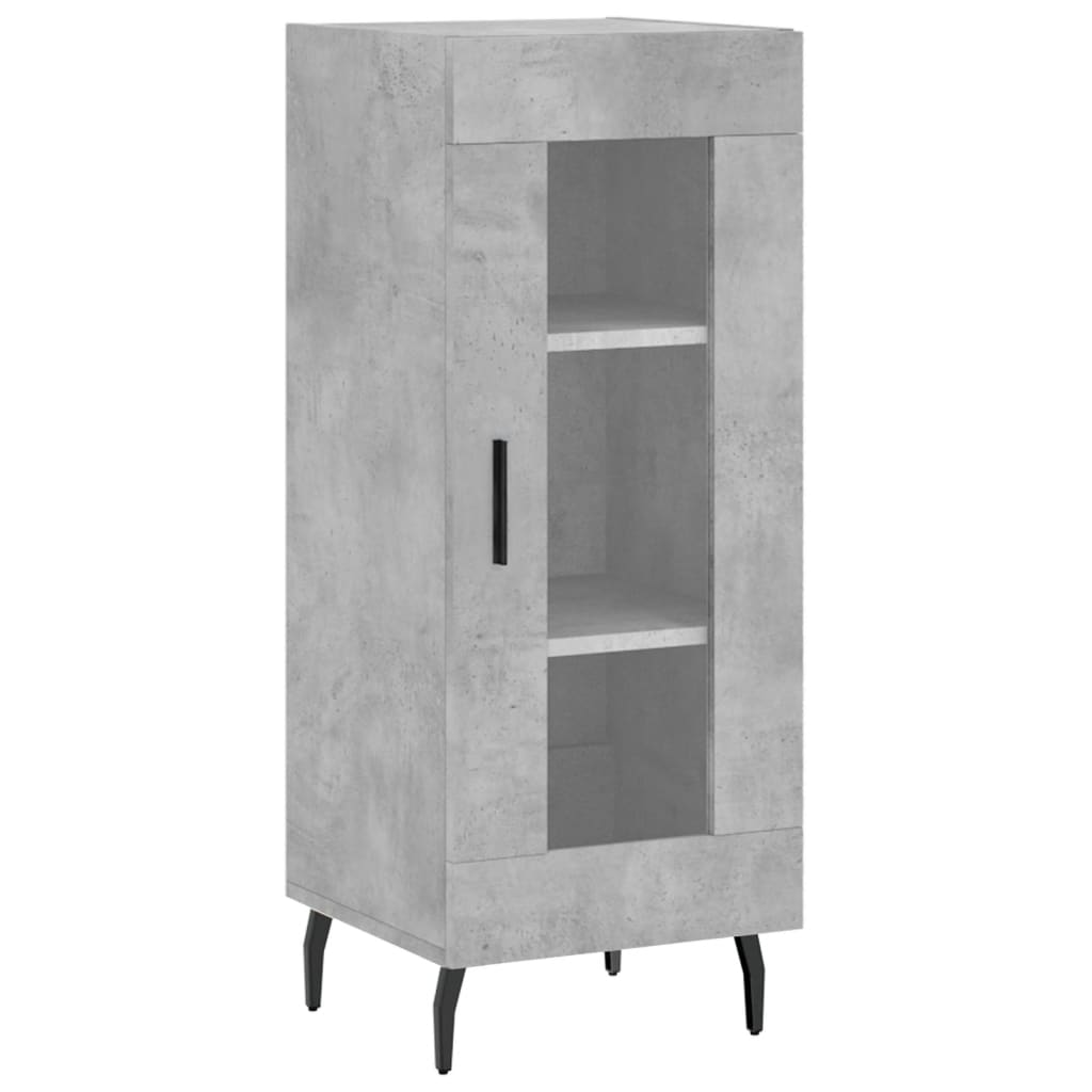 Visoka komoda siva betona 34,5x34x180 cm od konstruiranog drva
