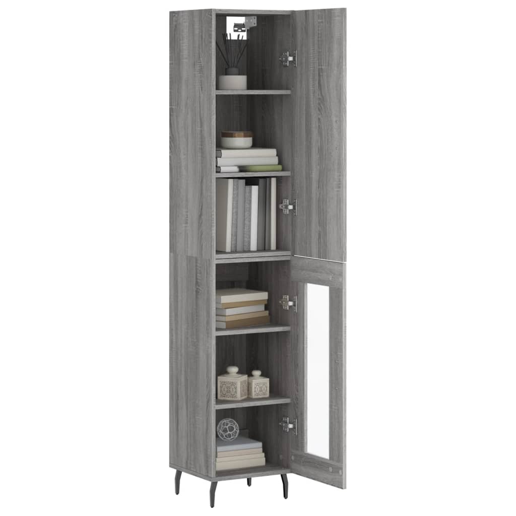 Visoka komoda siva sonome 34,5x34x180 cm od konstruiranog drva