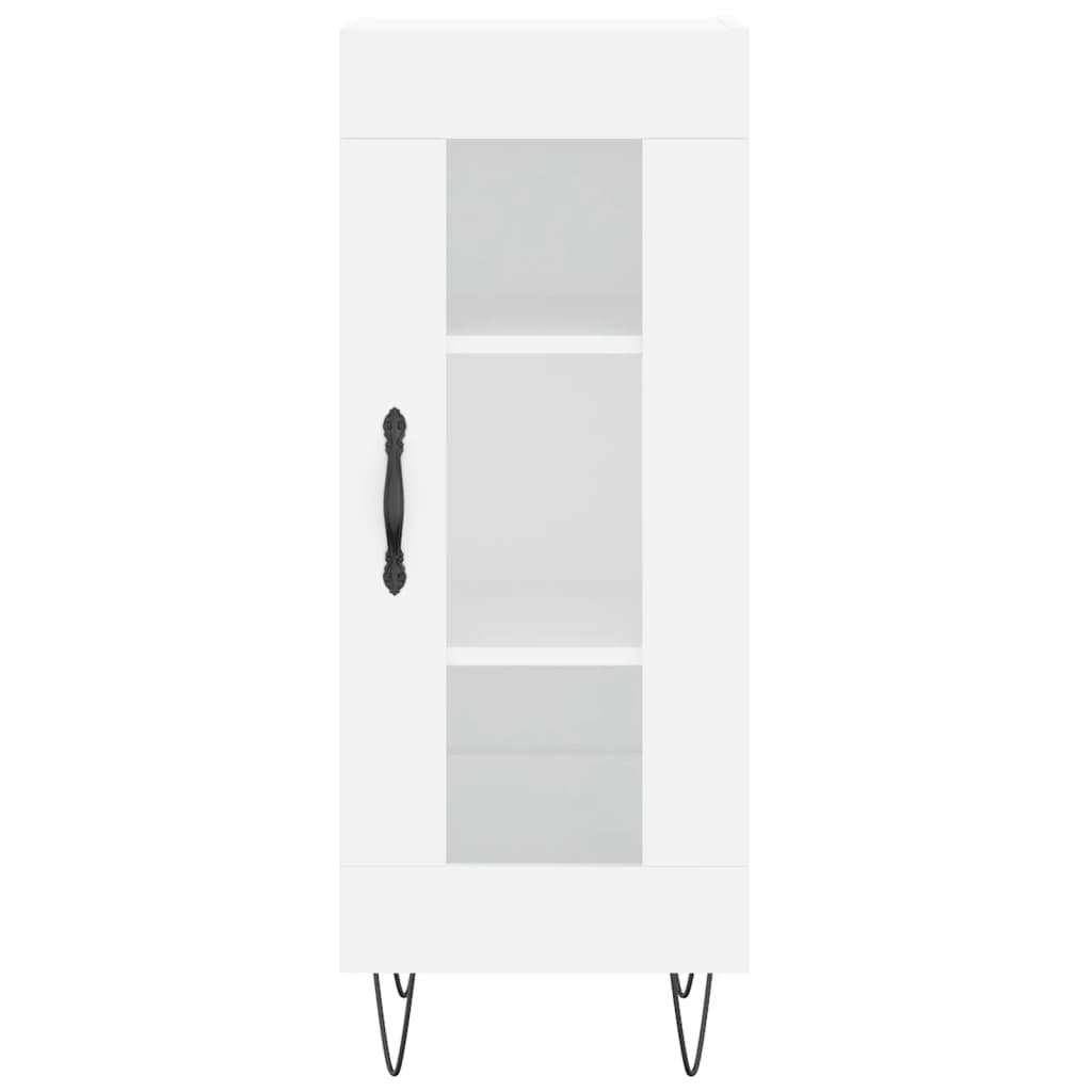 Visoka komoda bijeli 34,5x34x180 cm od konstruiranog drva
