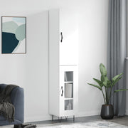 Visoka komoda bijeli 34,5x34x180 cm od konstruiranog drva