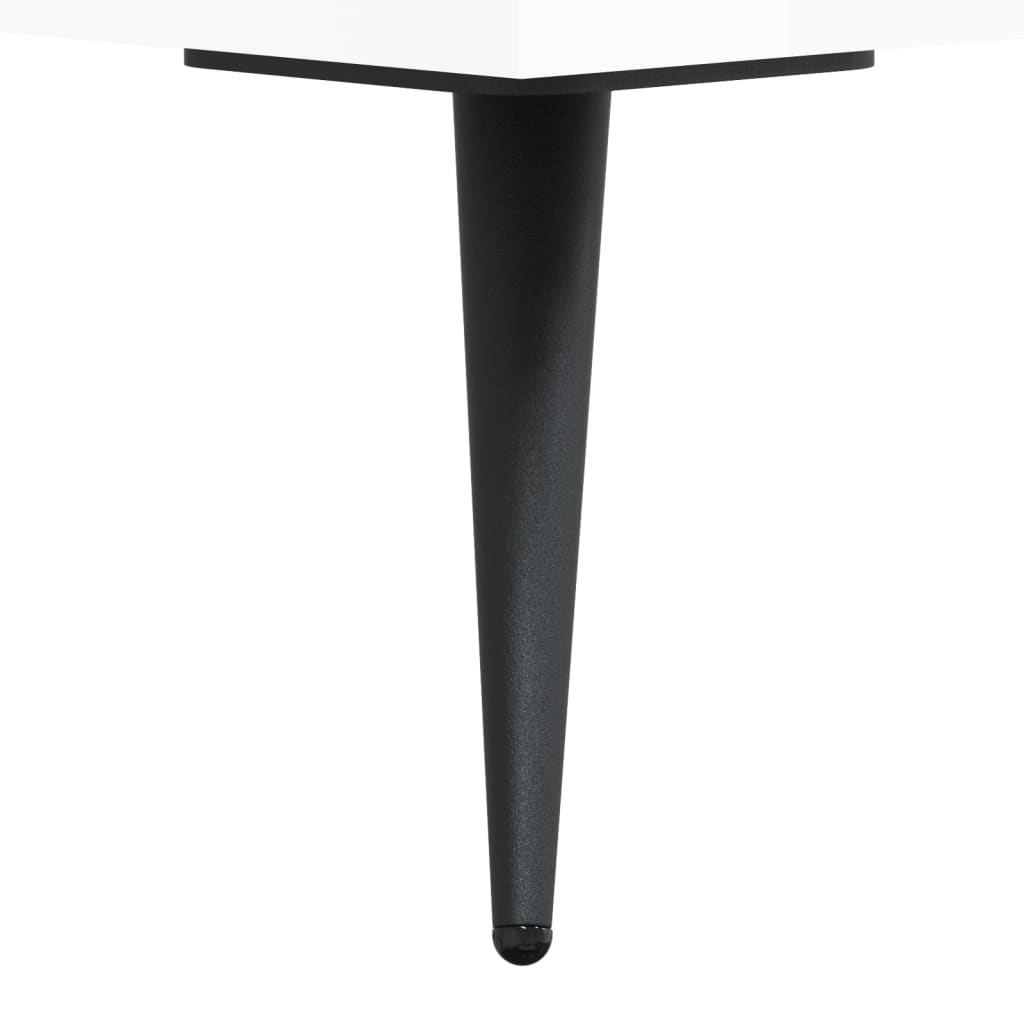 Visoka komoda sjajna bijela 34,5x34x180 cm konstruirano drvo