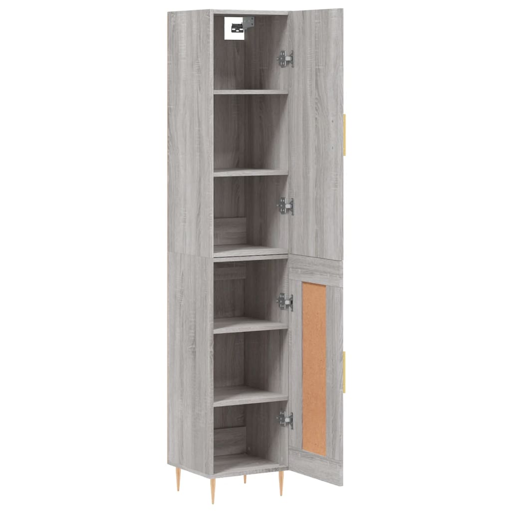 Visoka komoda siva sonome 34,5x34x180 cm od konstruiranog drva
