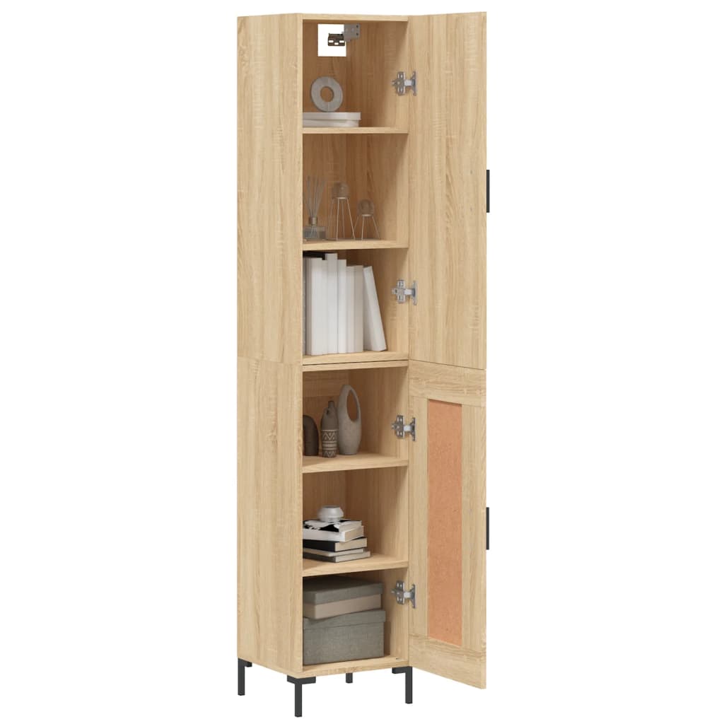 Visoka komoda hrasta sonome 34,5x34x180cm od konstruiranog drva
