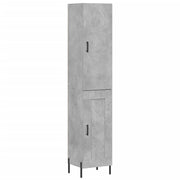 Visoka komoda siva betona 34,5x34x180 cm od konstruiranog drva