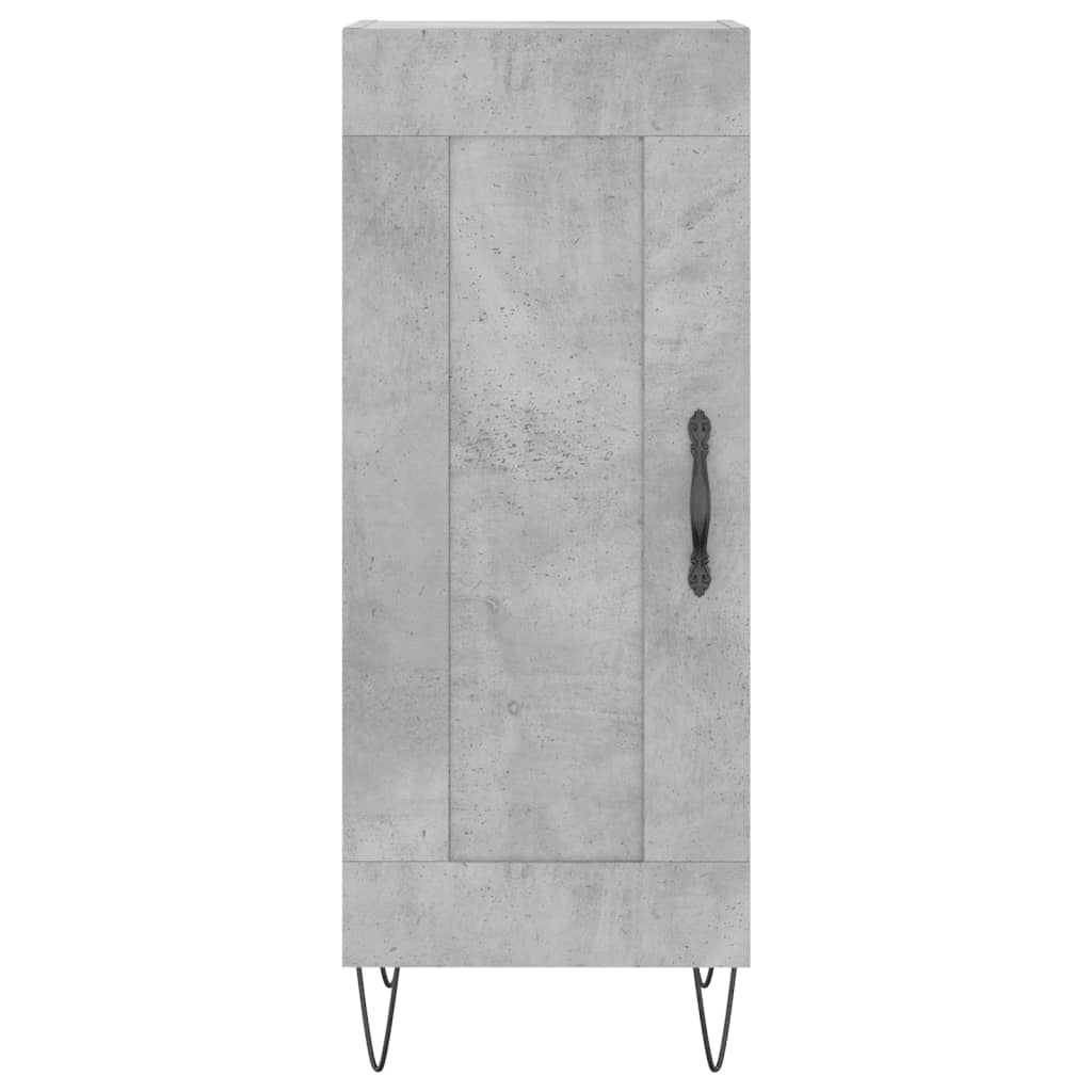 Visoka komoda siva betona 34,5x34x180 cm od konstruiranog drva