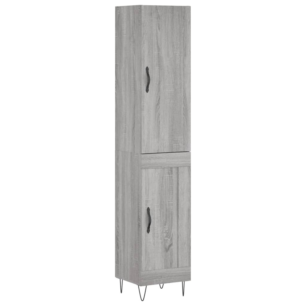 Visoka komoda siva sonome 34,5x34x180 cm od konstruiranog drva
