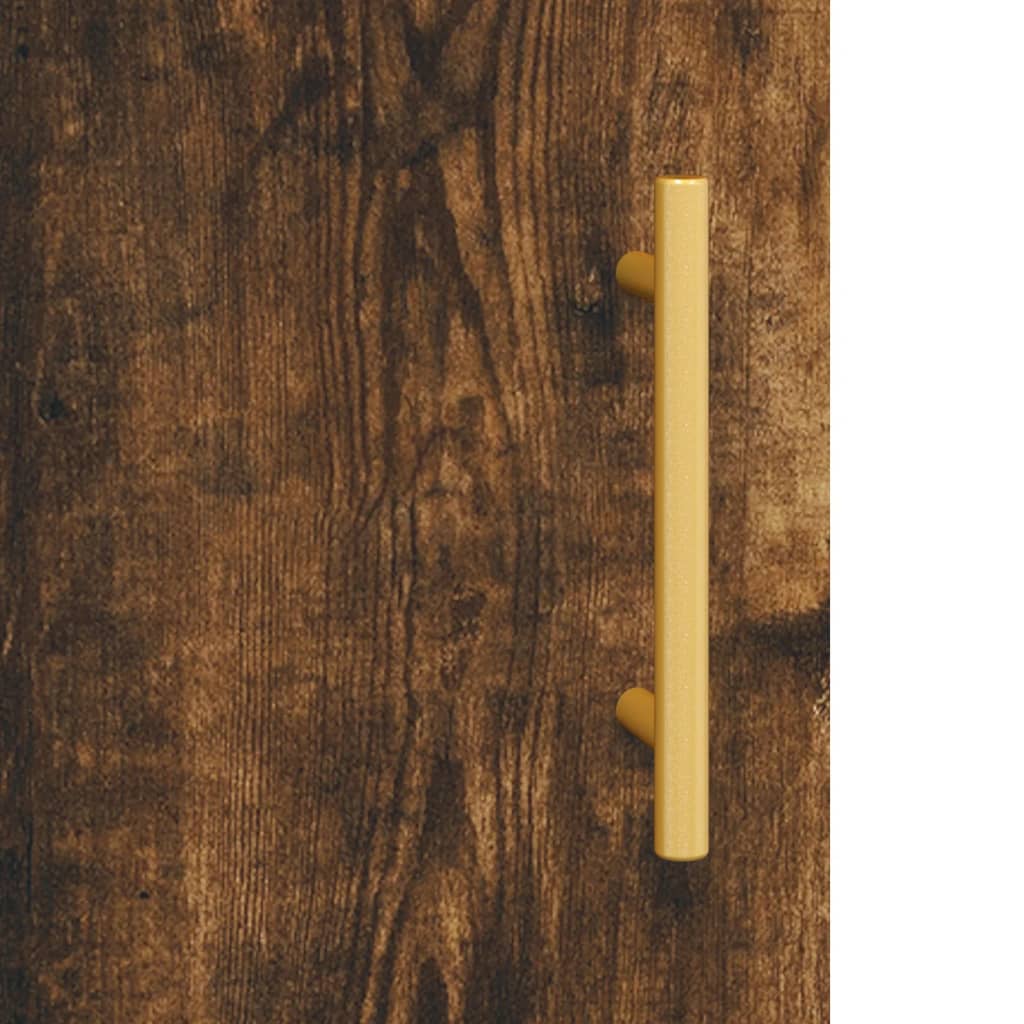 Visoka komoda dimljeni hrast 34,5x34x180cm konstruiranog drva
