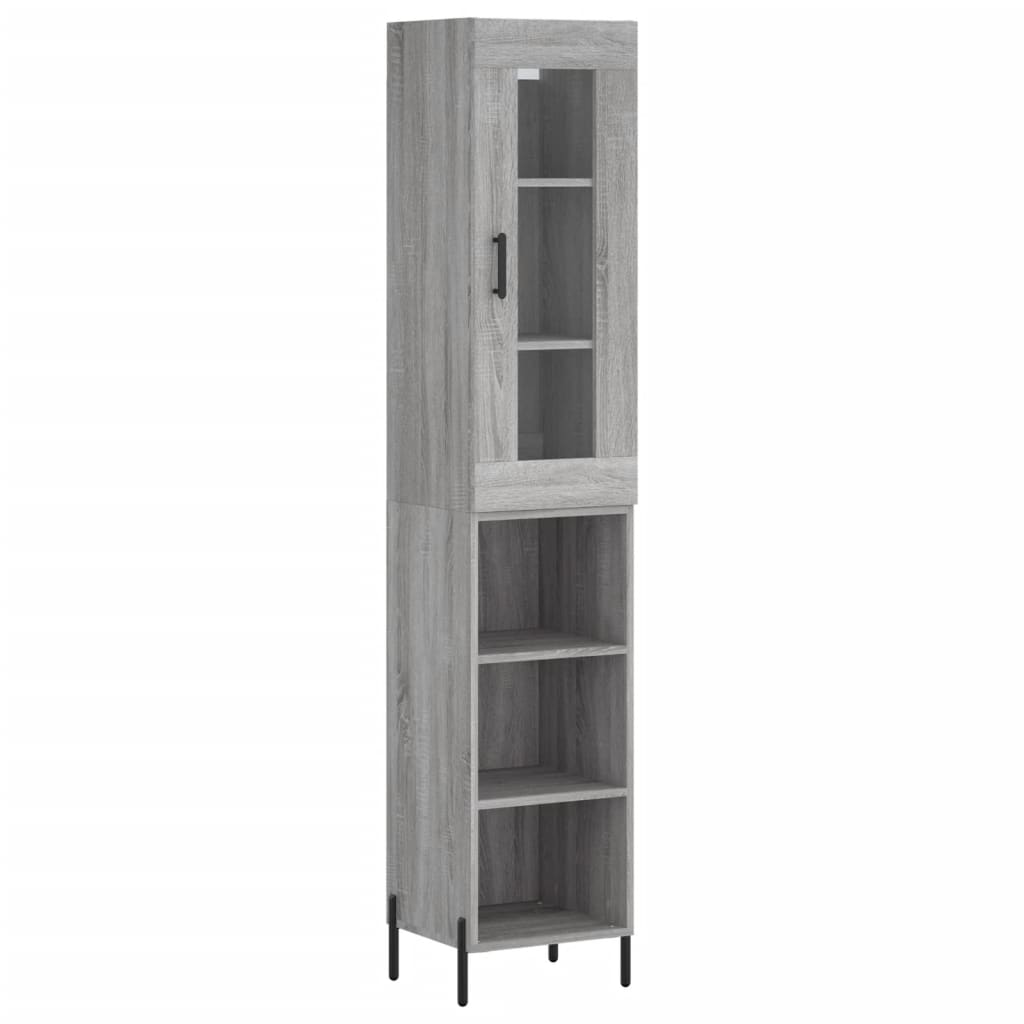 Visoka komoda siva sonome 34,5x34x180 cm od konstruiranog drva