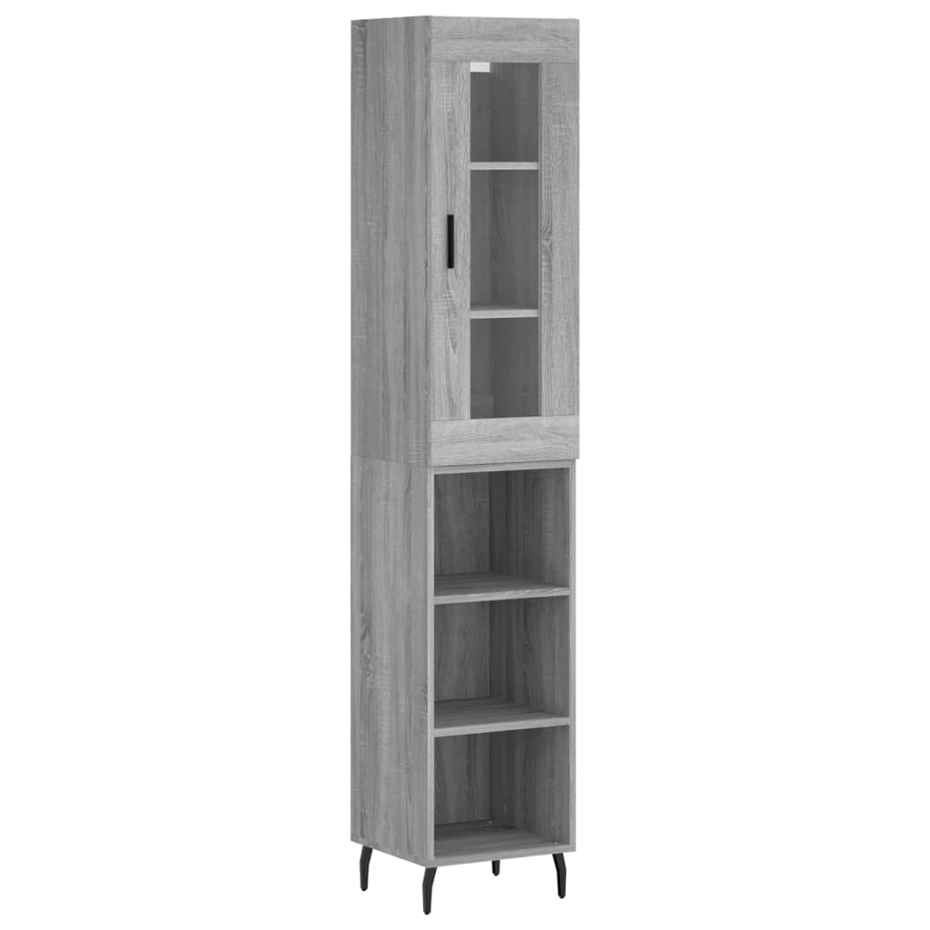 Visoka komoda siva sonome 34,5x34x180 cm od konstruiranog drva