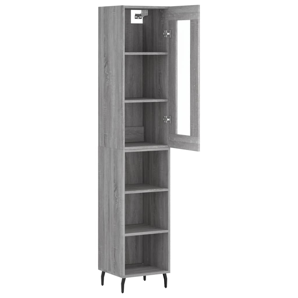 Visoka komoda siva sonome 34,5x34x180 cm od konstruiranog drva
