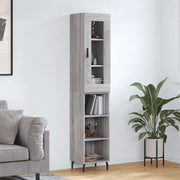 Visoka komoda siva sonome 34,5x34x180 cm od konstruiranog drva