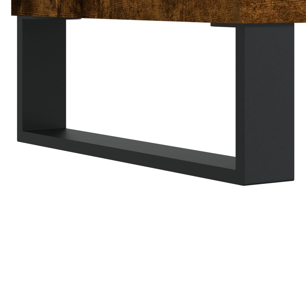 Visoka komoda dimljeni hrast 34,5x34x180cm konstruiranog drva