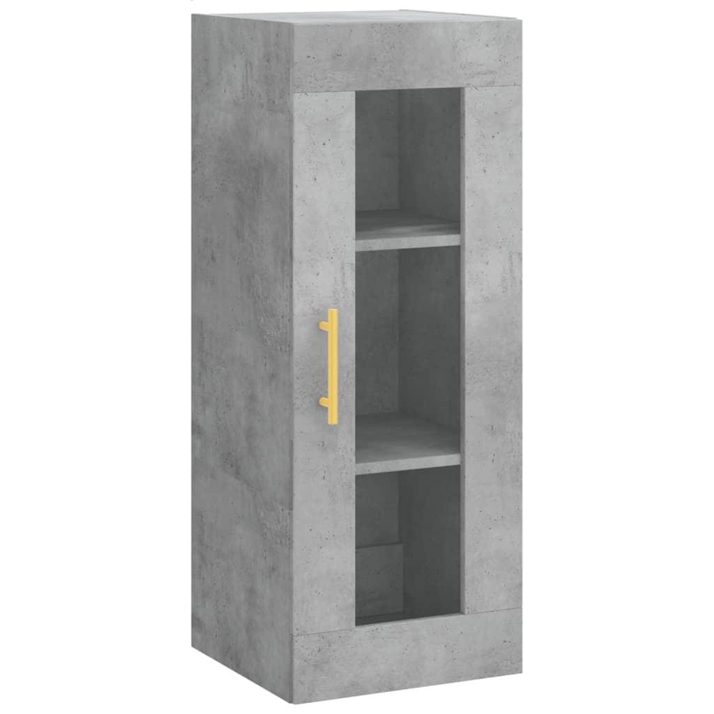 Visoka komoda siva betona 34,5x34x180 cm od konstruiranog drva