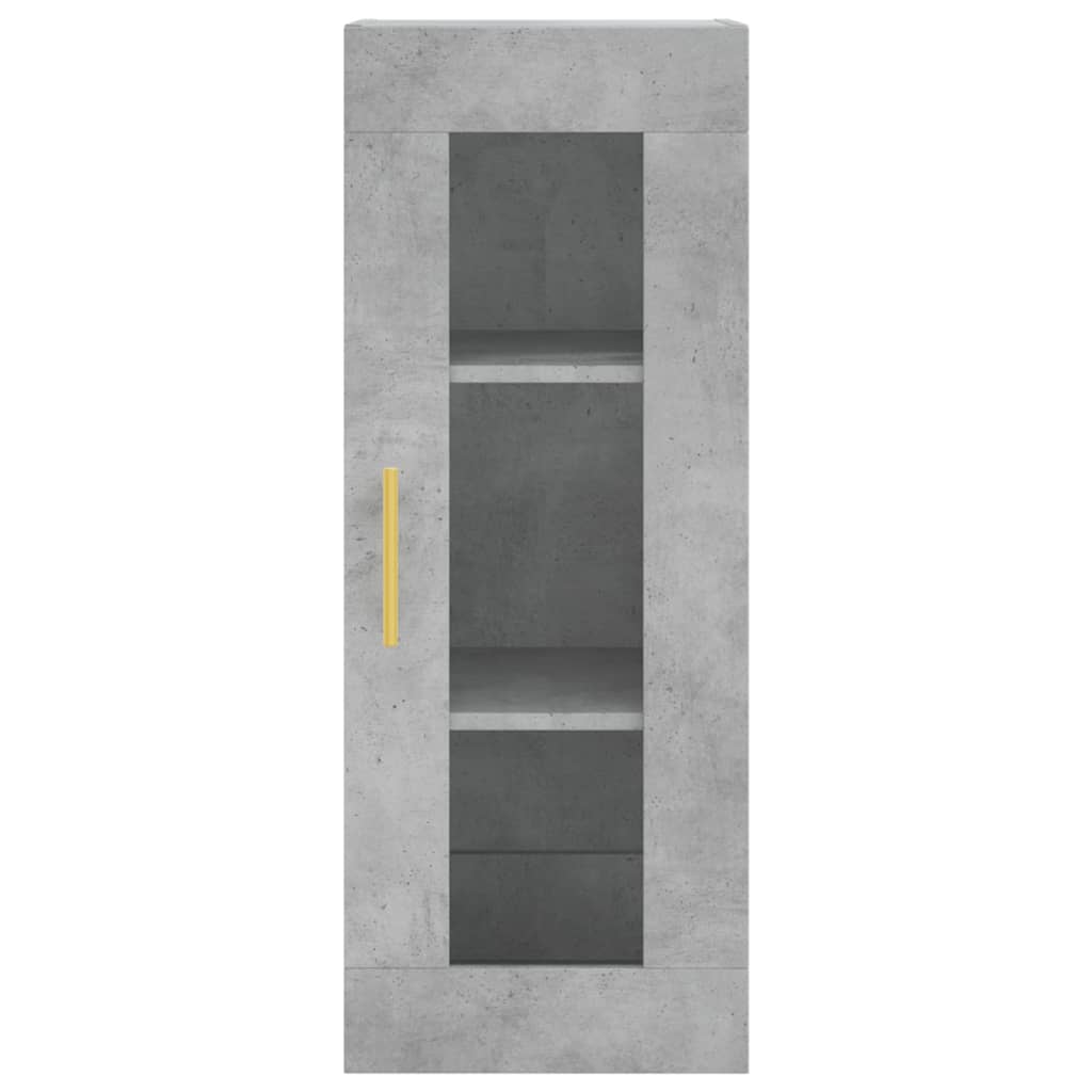 Visoka komoda siva betona 34,5x34x180 cm od konstruiranog drva