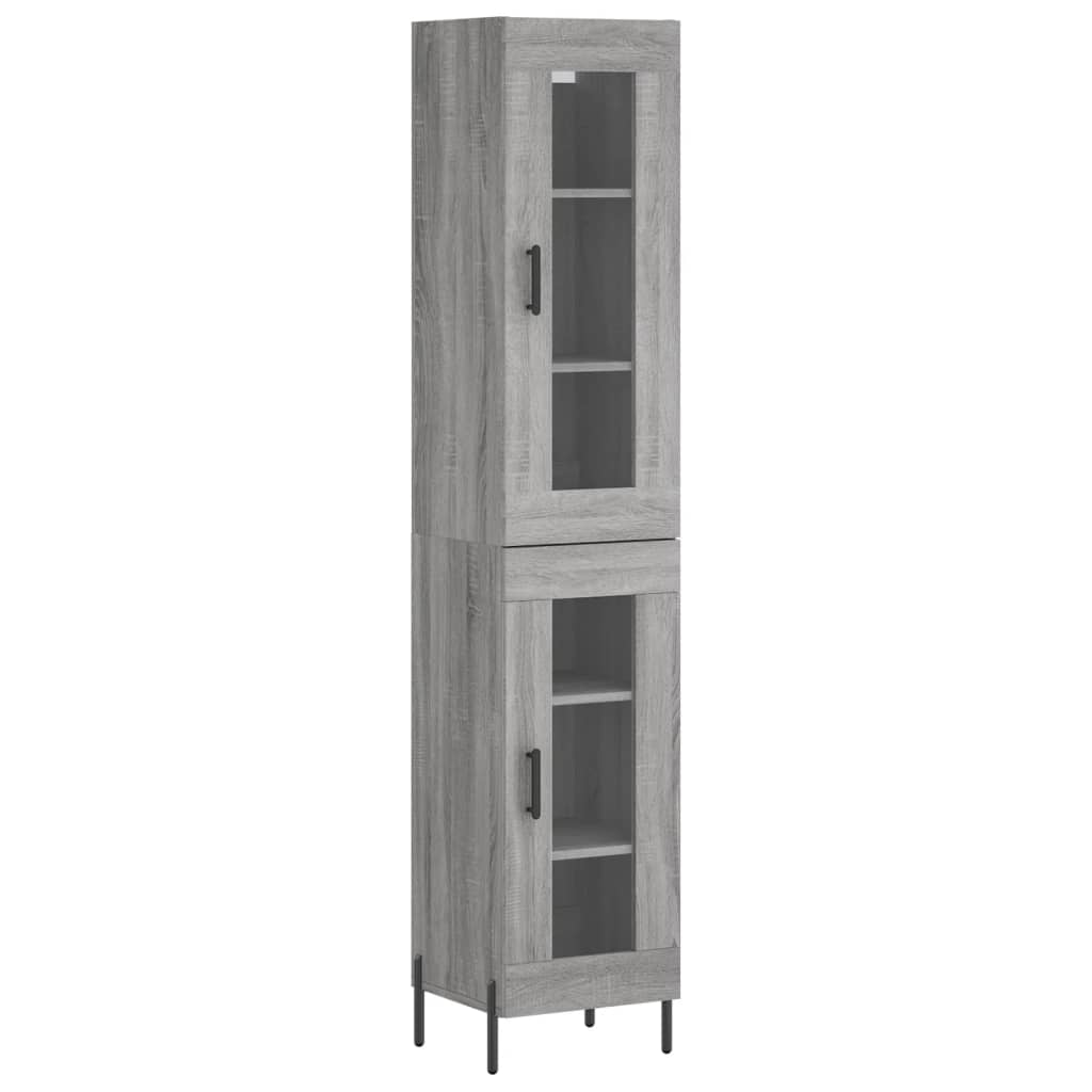 Visoka komoda siva sonome 34,5x34x180 cm od konstruiranog drva