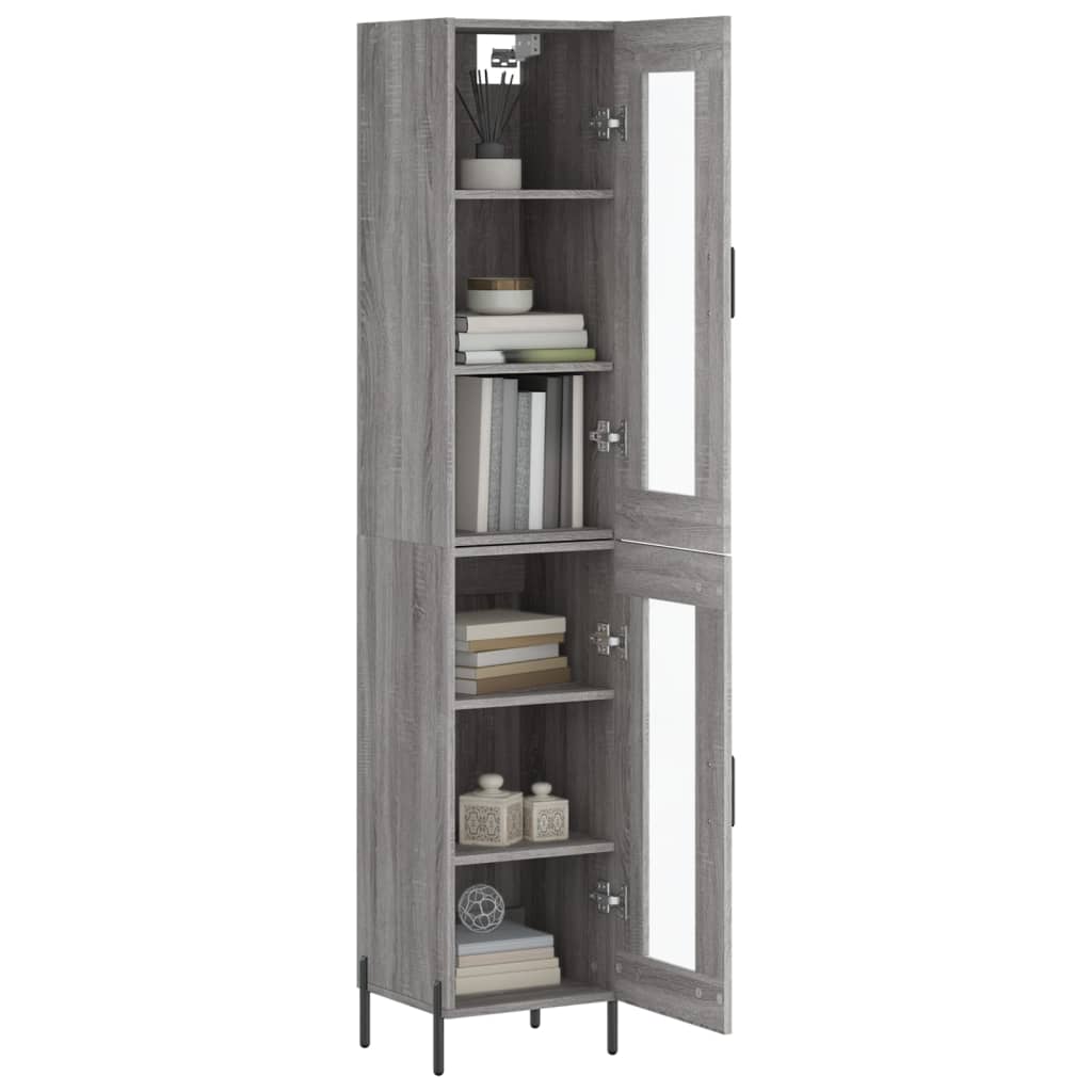 Visoka komoda siva sonome 34,5x34x180 cm od konstruiranog drva