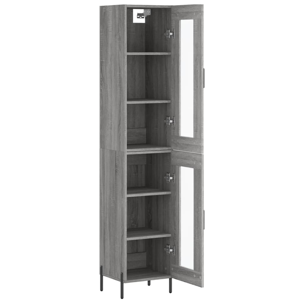 Visoka komoda siva sonome 34,5x34x180 cm od konstruiranog drva