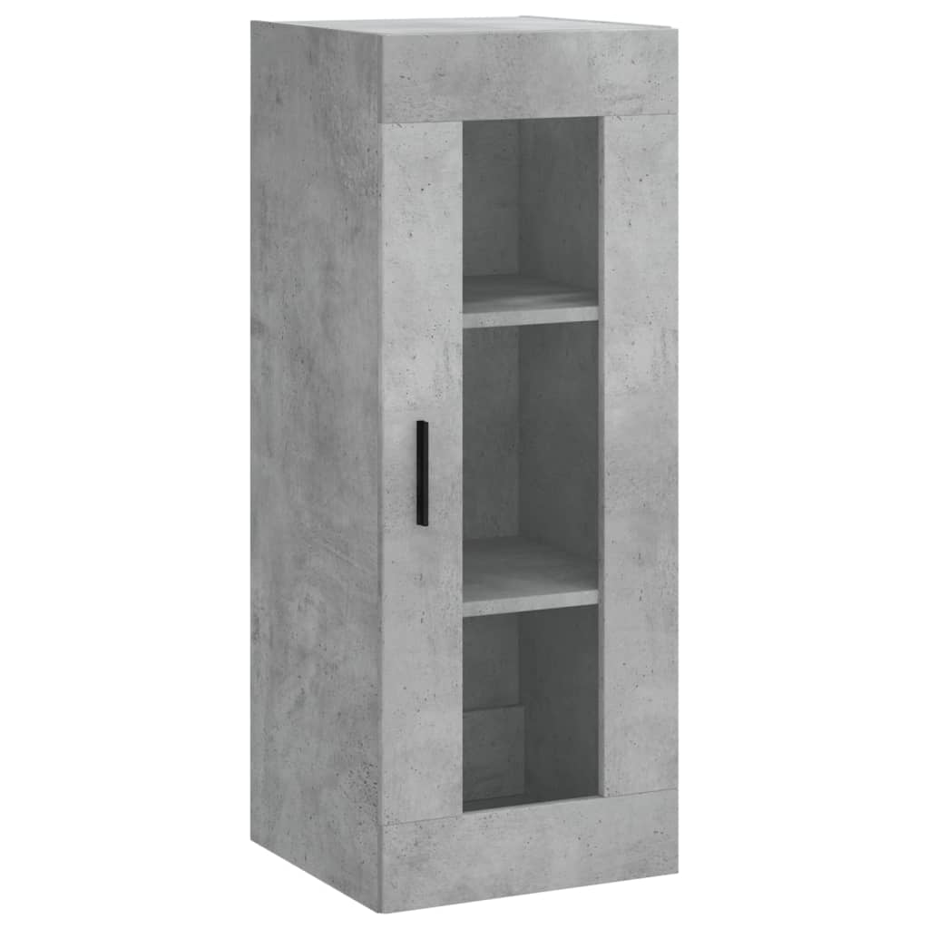 Visoka komoda siva betona 34,5x34x180 cm od konstruiranog drva