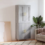Visoka komoda siva sonome 69,5x34x180 cm od konstruiranog drva