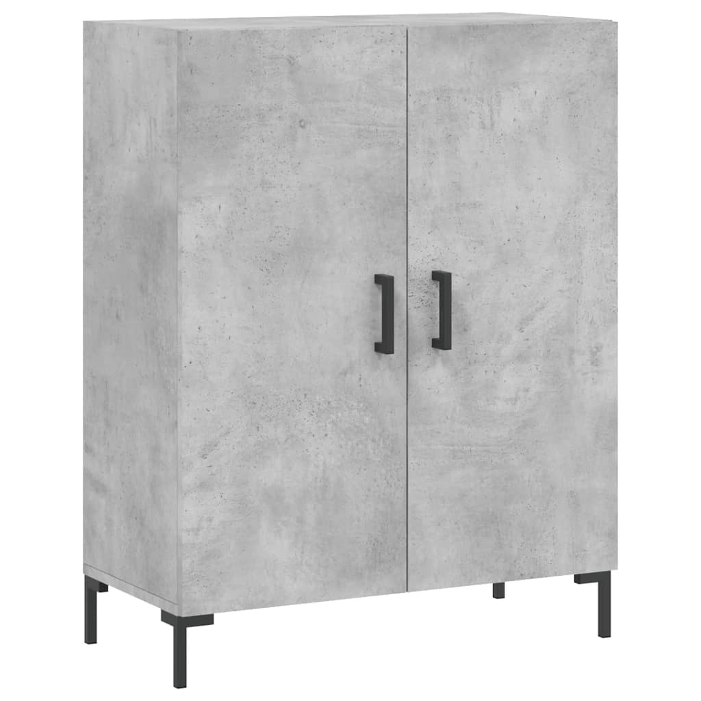 Visoka komoda siva betona 69,5x34x180 cm od konstruiranog drva