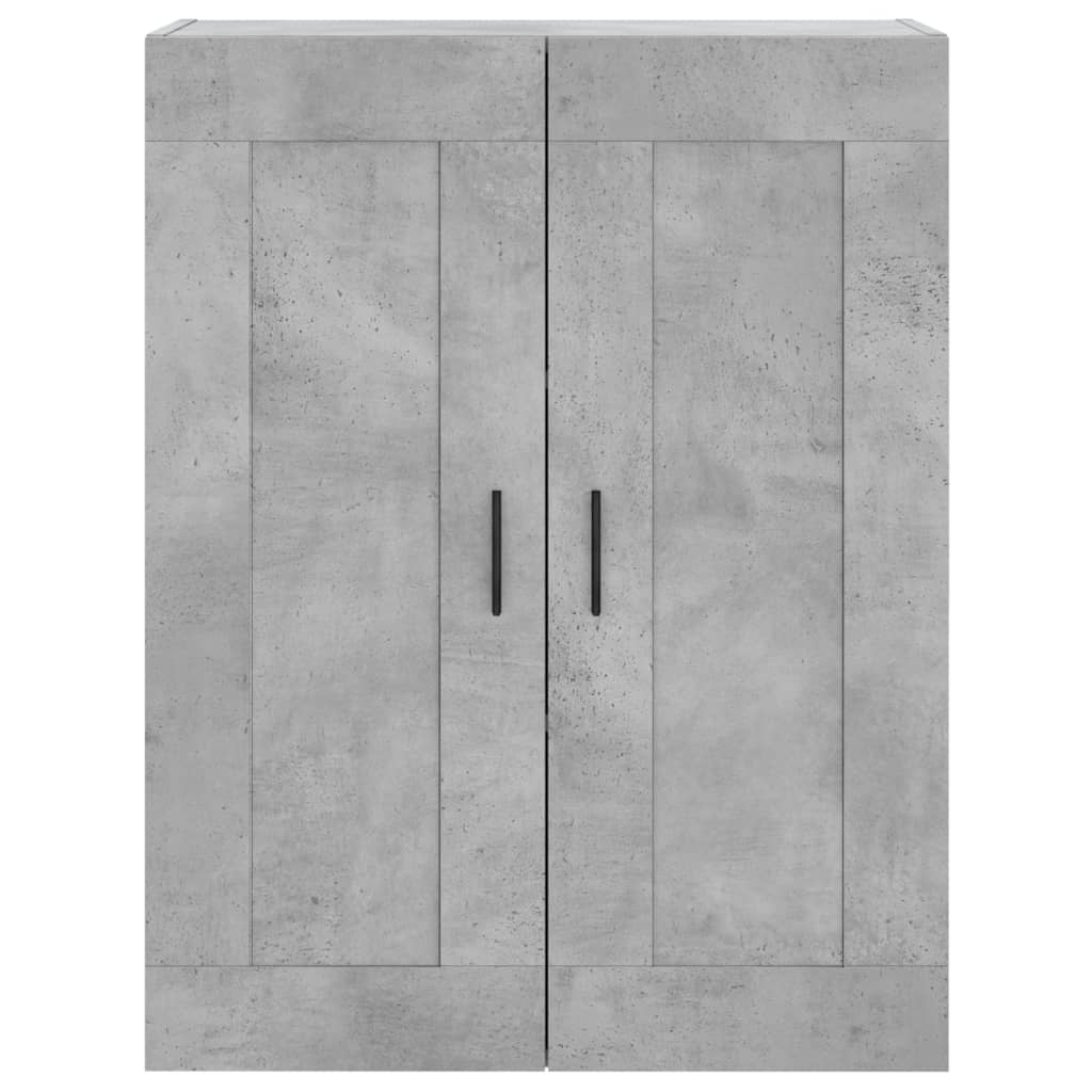Visoka komoda siva betona 69,5x34x180 cm od konstruiranog drva