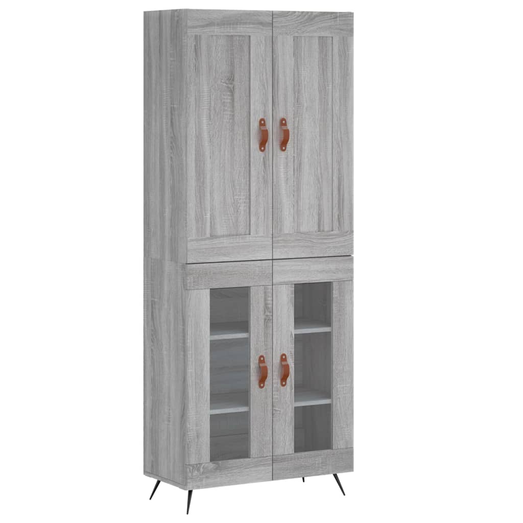 Visoka komoda siva sonome 69,5x34x180 cm od konstruiranog drva