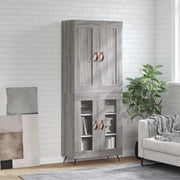 Visoka komoda siva sonome 69,5x34x180 cm od konstruiranog drva