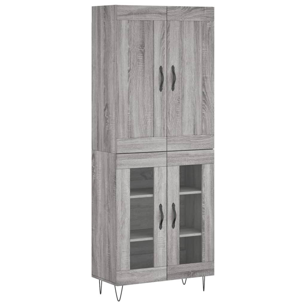 Visoka komoda siva sonome 69,5x34x180 cm od konstruiranog drva