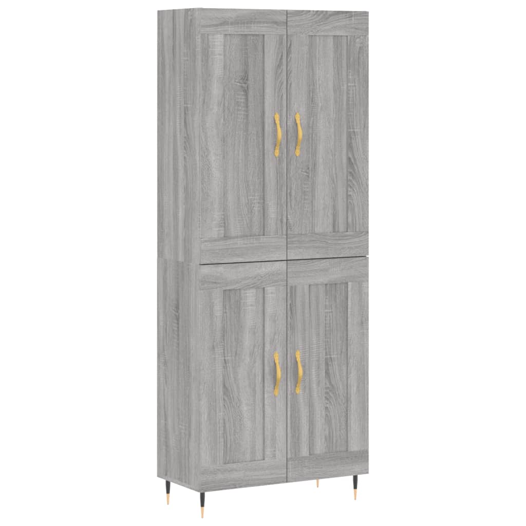 Visoka komoda siva sonome 69,5x34x180 cm od konstruiranog drva