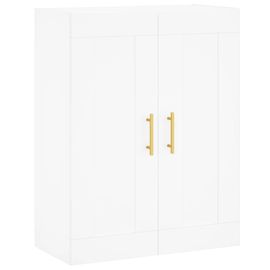 Visoka komoda bijela 69,5x34x180 cm konstruirano drvo