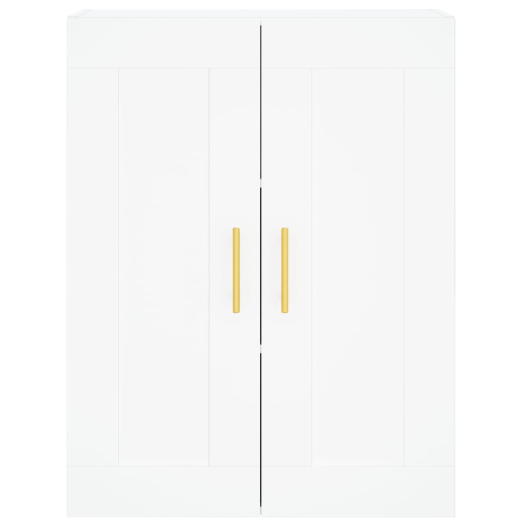 Visoka komoda bijela 69,5x34x180 cm konstruirano drvo