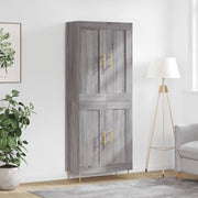 Visoka komoda siva sonome 69,5x34x180 cm od konstruiranog drva